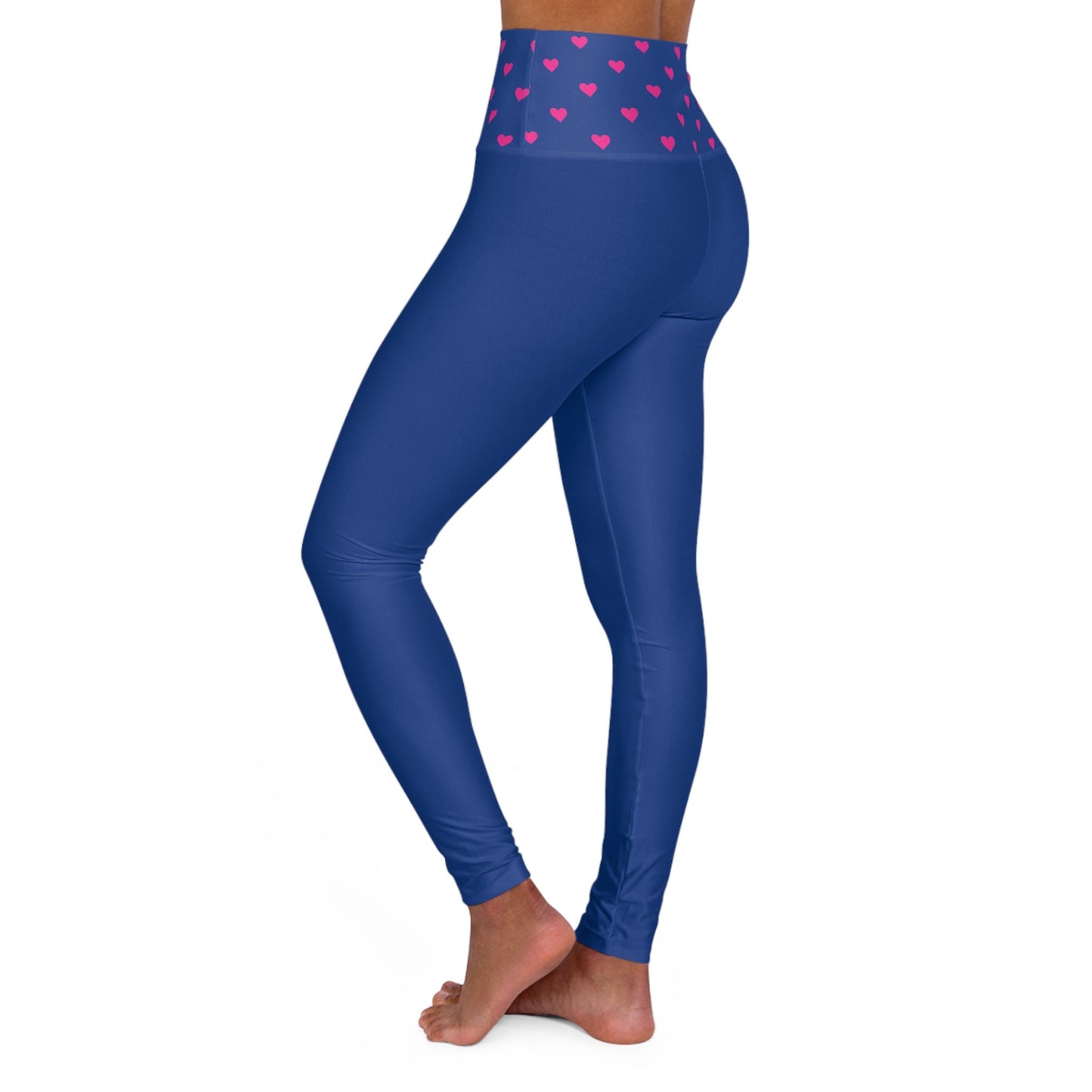 High Waisted Blue Yoga Leggings Skinny Fit Blue Leggings
