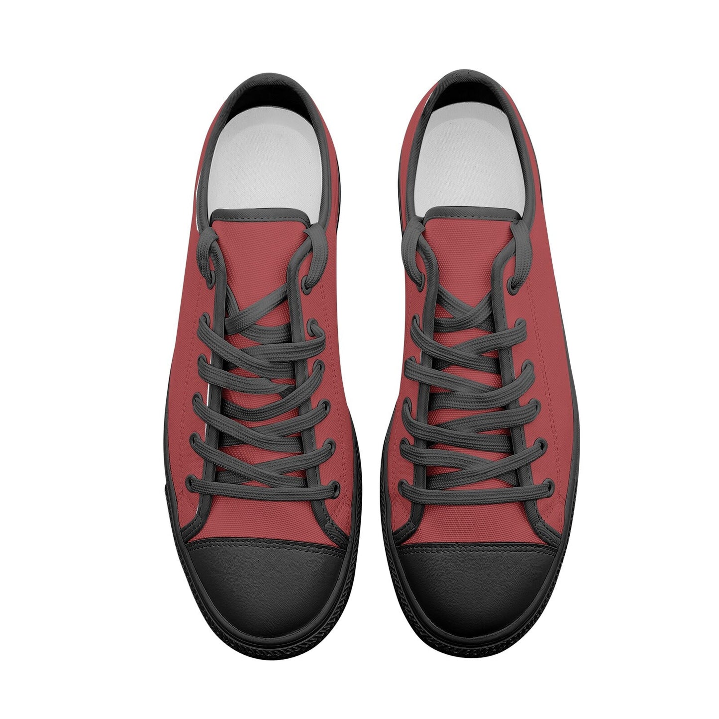 Red Sneakers Unisex Low Top Red Canvas Shoes