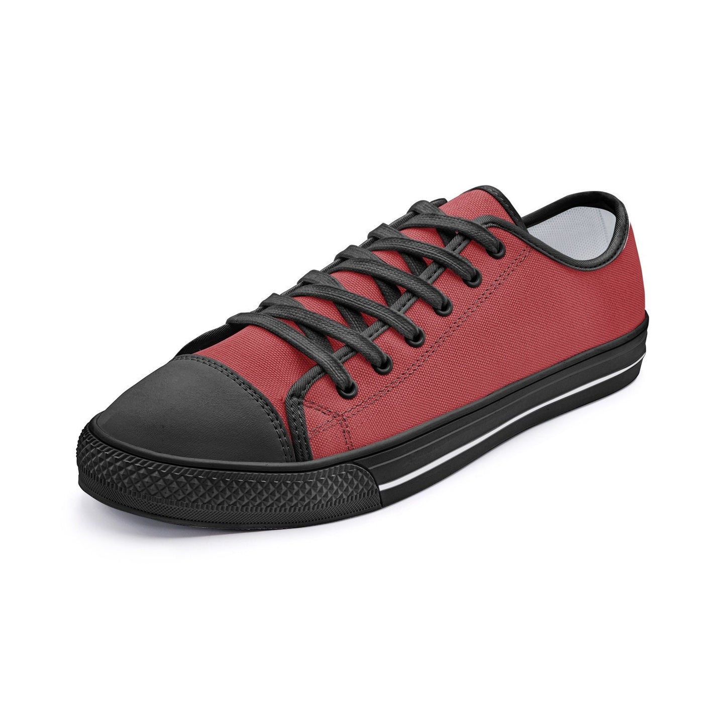 Red Sneakers Unisex Low Top Red Canvas Shoes