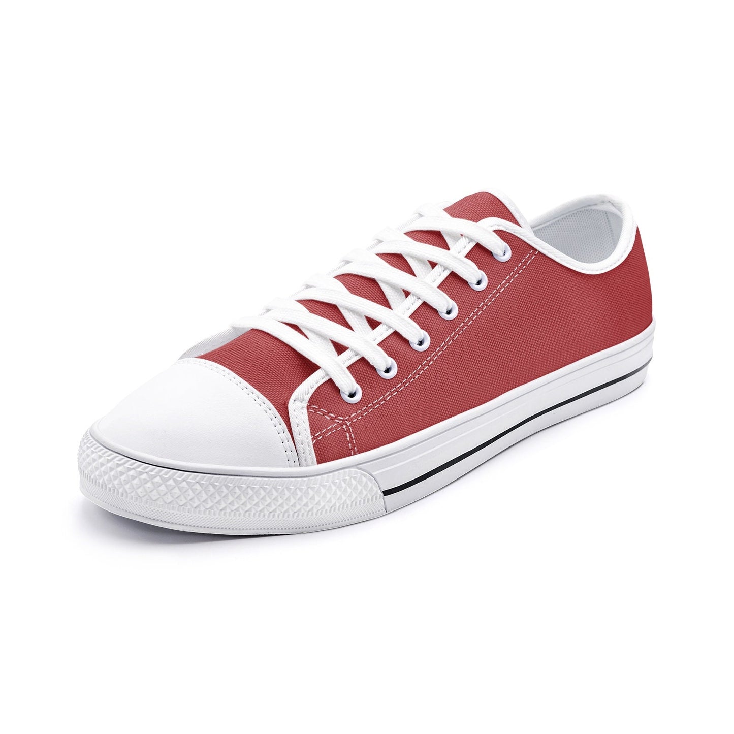 Red Sneakers Unisex Low Top Red Canvas Shoes
