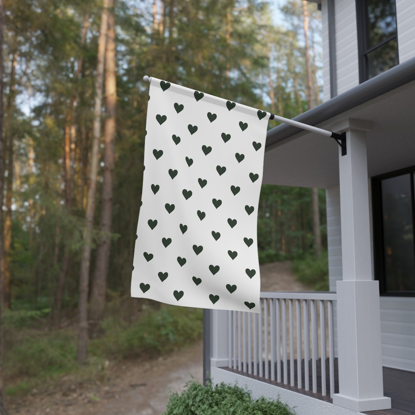 Green Heart House Flag