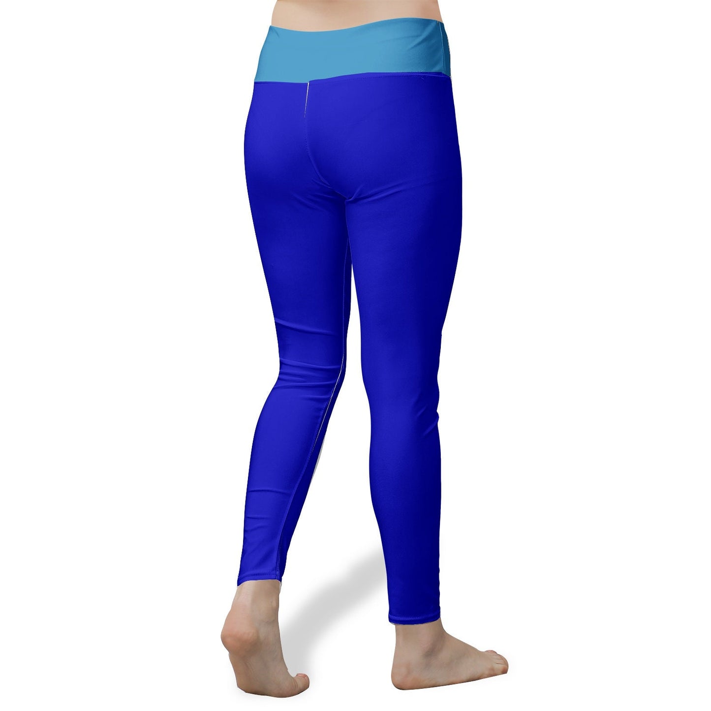 Women's High Waist Blue Yoga Leggings