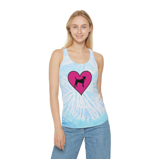 Black Dog Tie Dye Racerback Tank Top