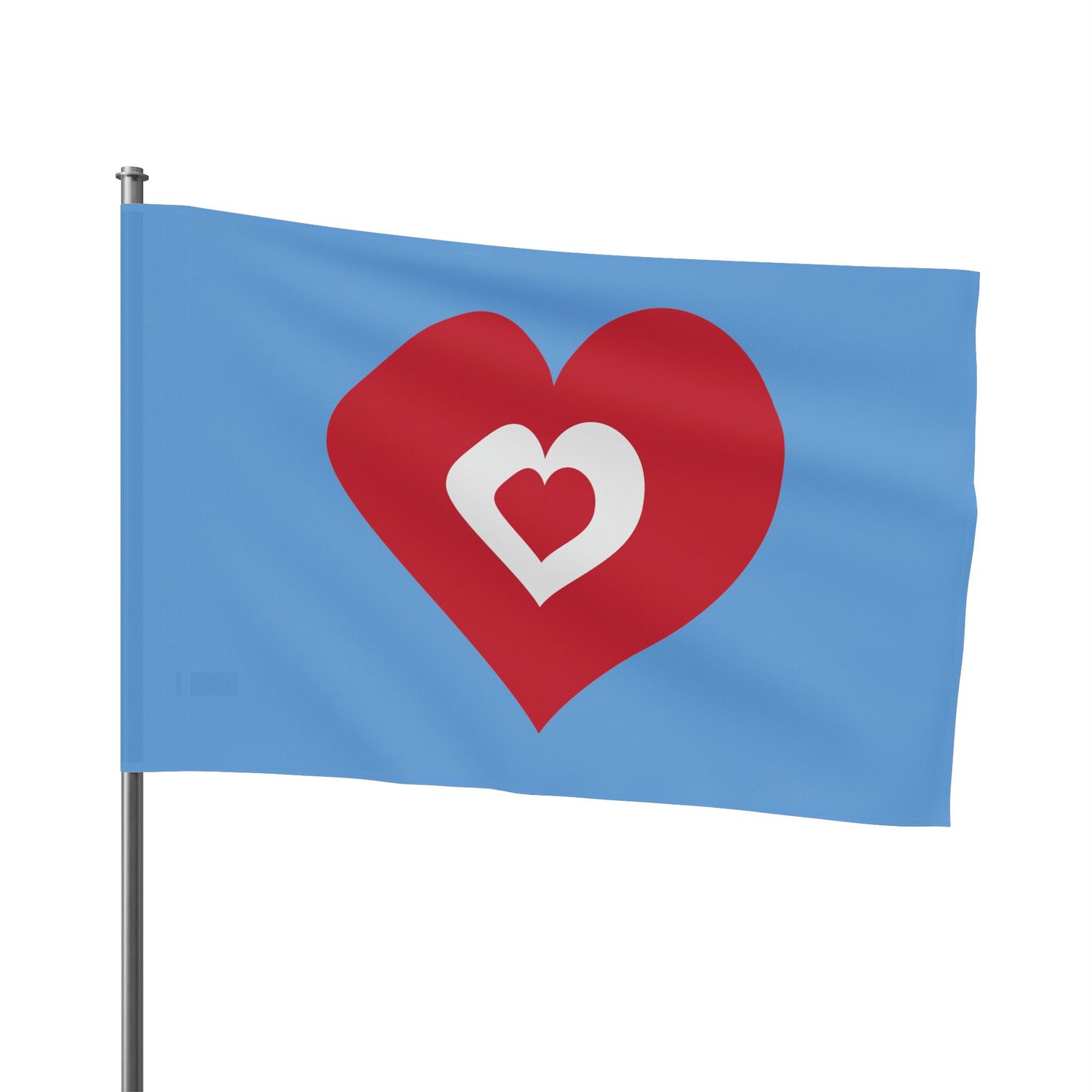 Heart Flags  1 Side Design