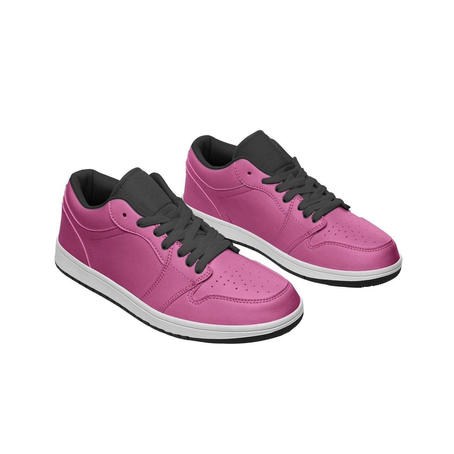 Pink Sneakers Unisex Low Top Leather Sneakers