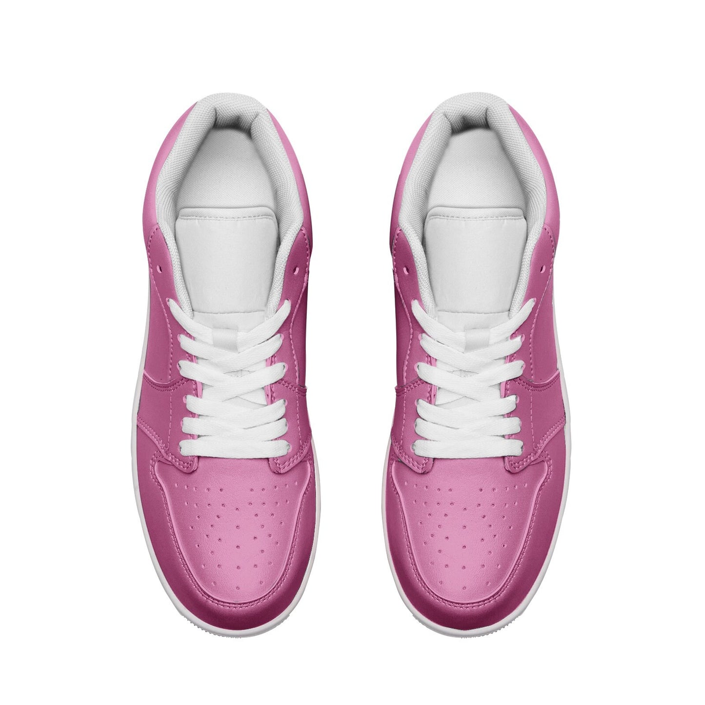 Pink Sneakers Unisex Low Top Leather Sneakers