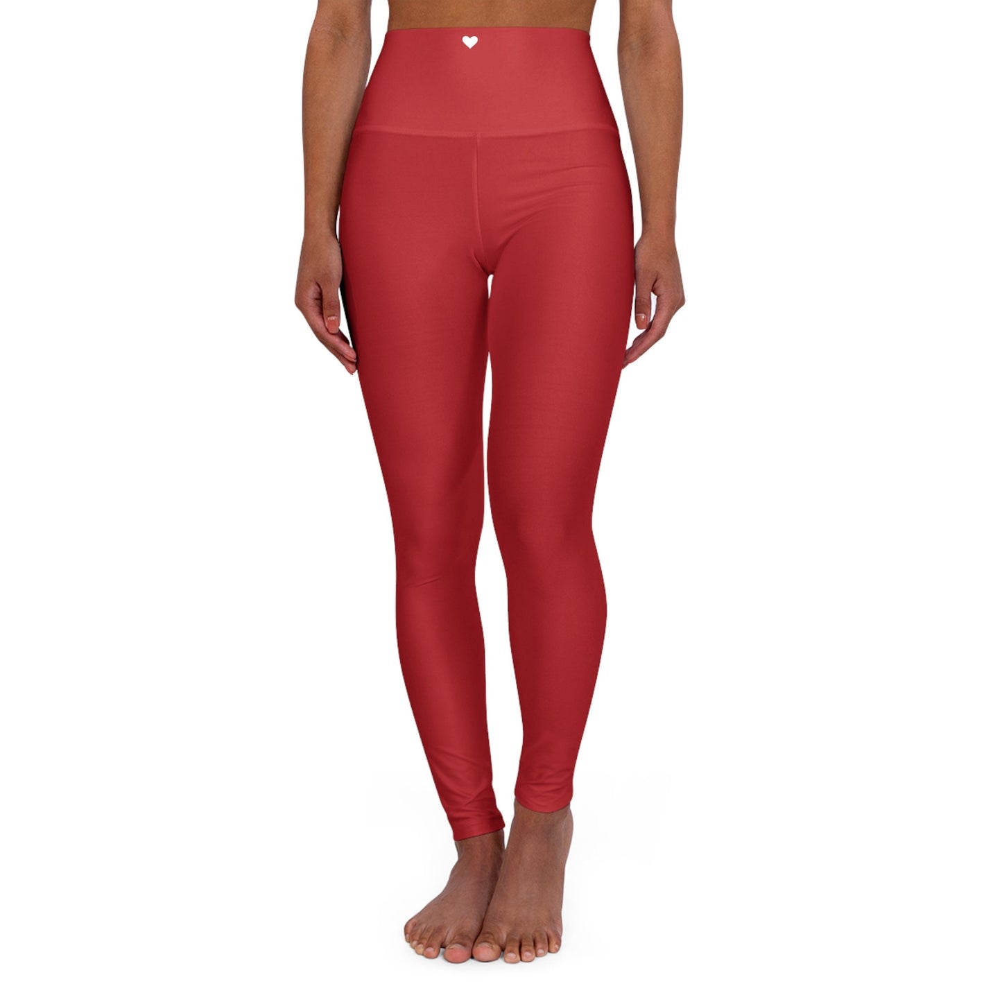 High Waisted Red Yoga Leggings