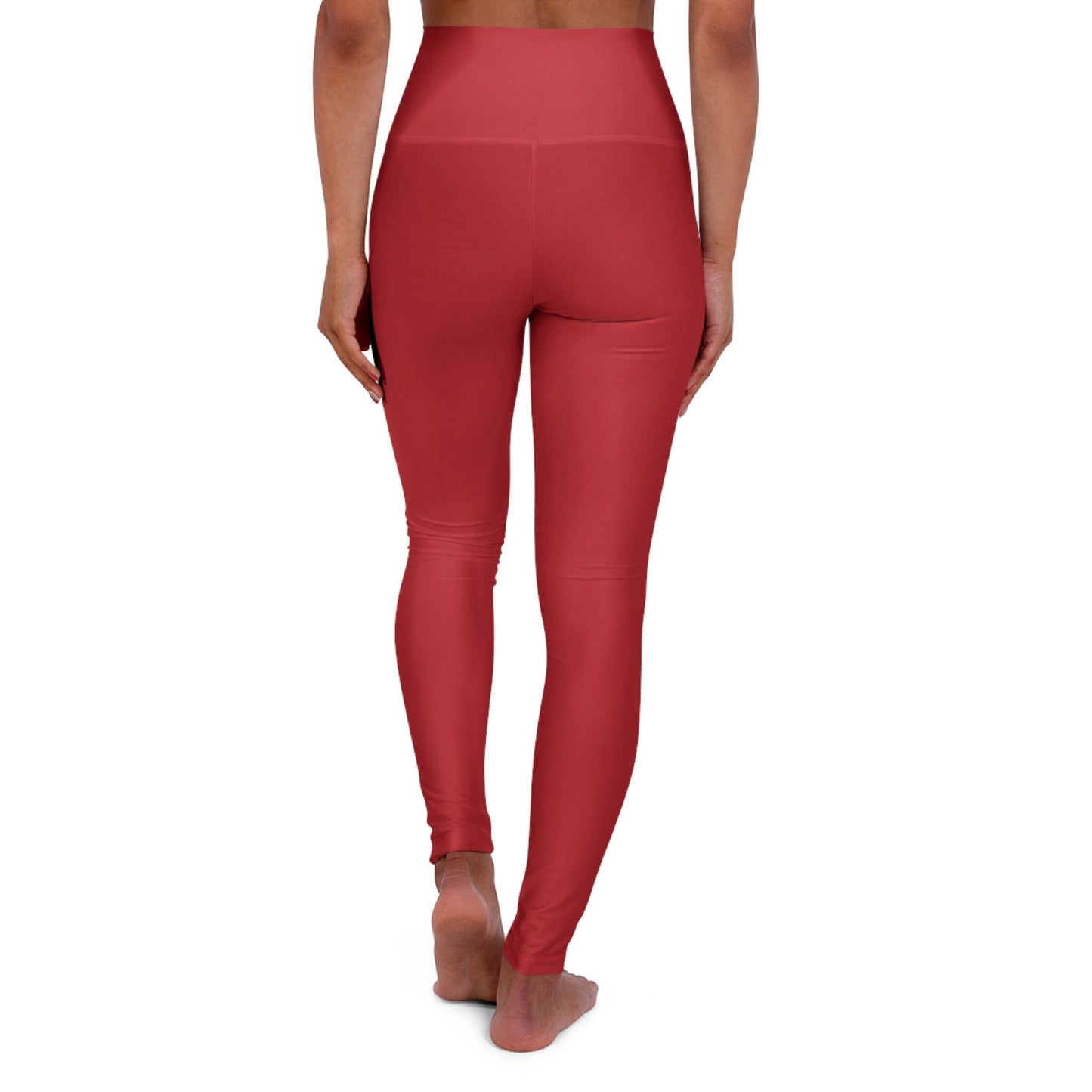 High Waisted Red Yoga Leggings