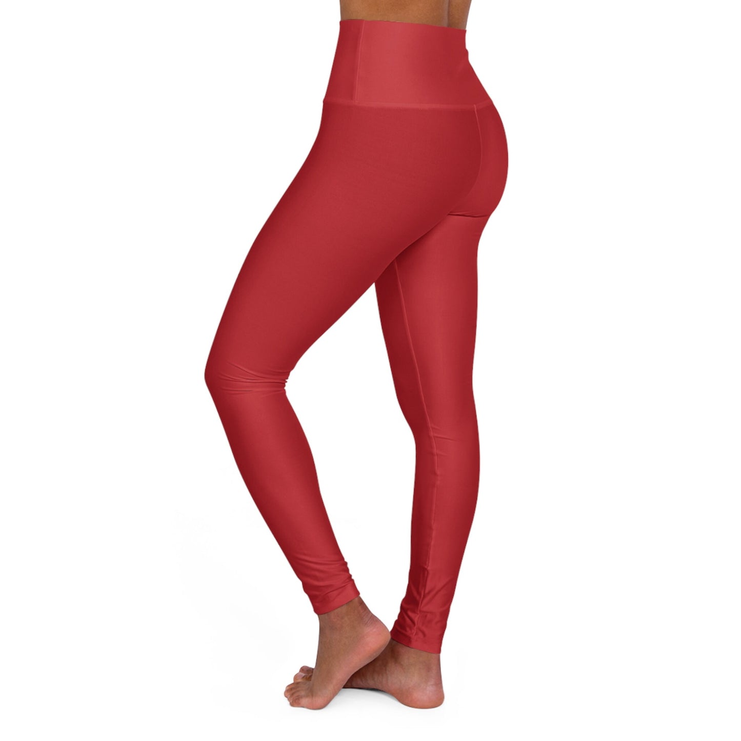 High Waisted Red Yoga Leggings