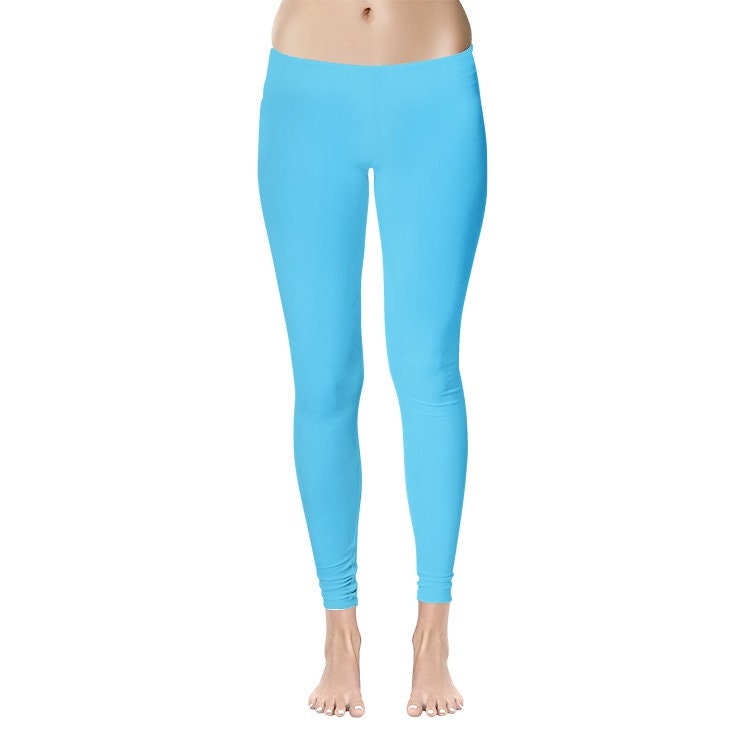 Women's Temp Control Blue Cotton Leggings