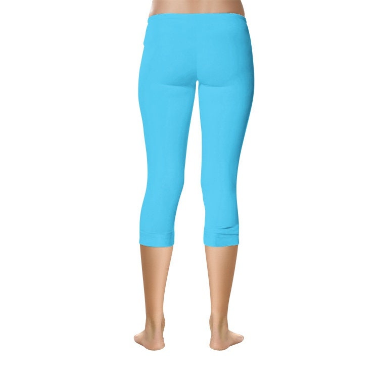 Blue Capri Leggings