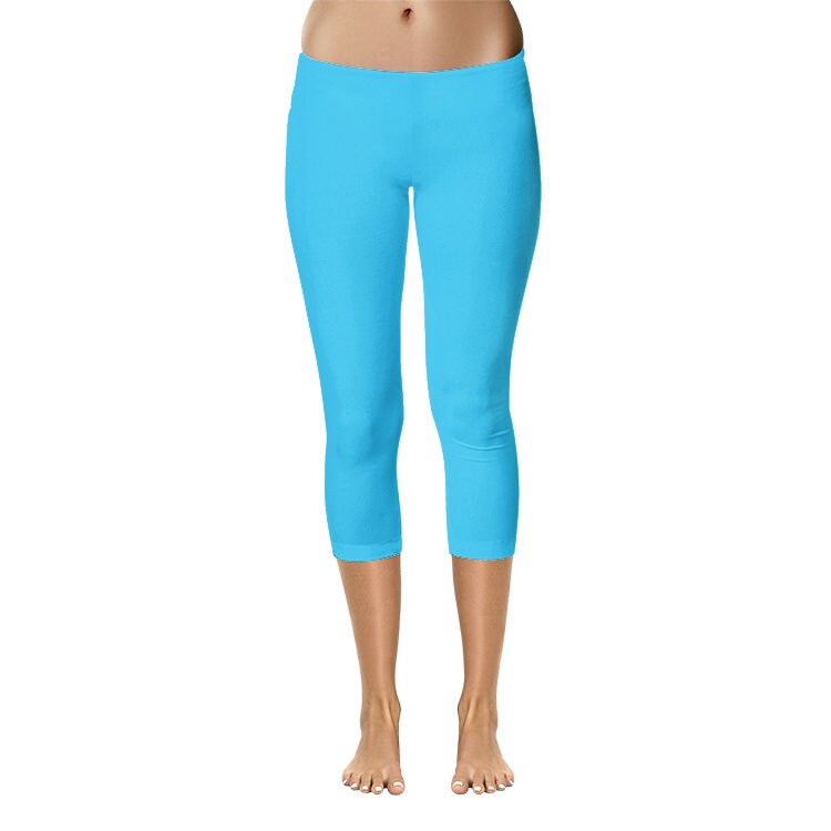Blue Capri Leggings