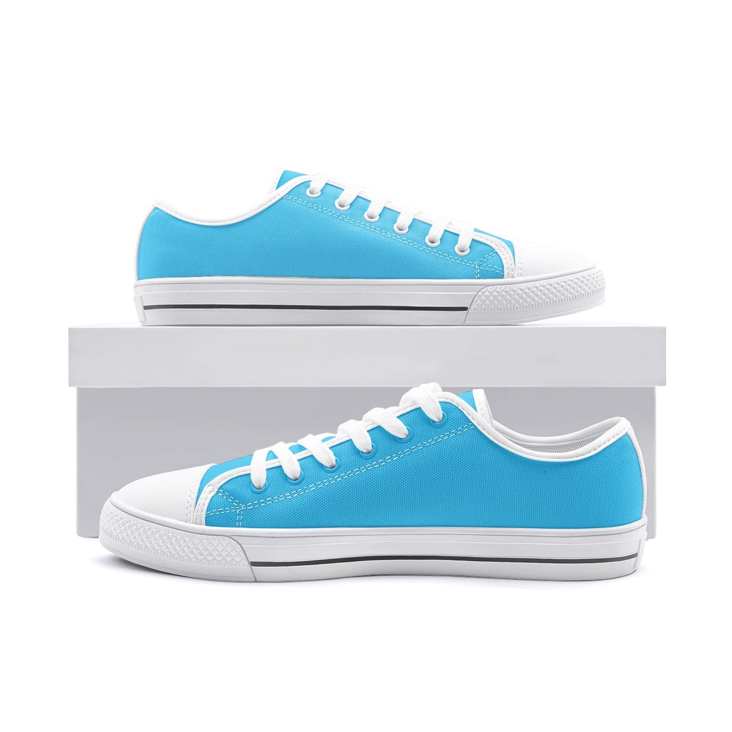 Blue Casual Sneakers Unisex Low Top Canvas Shoes