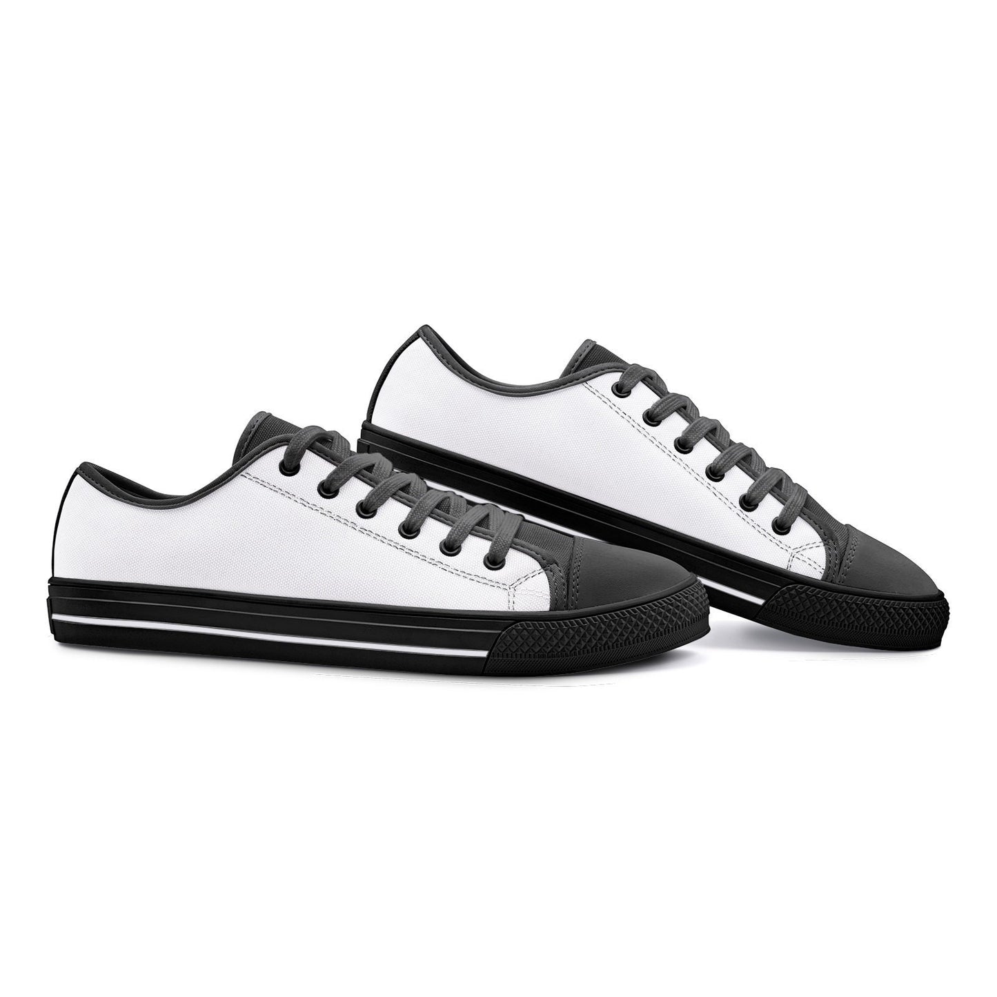 White Casual Sneakers Unisex Low Top Canvas Shoes