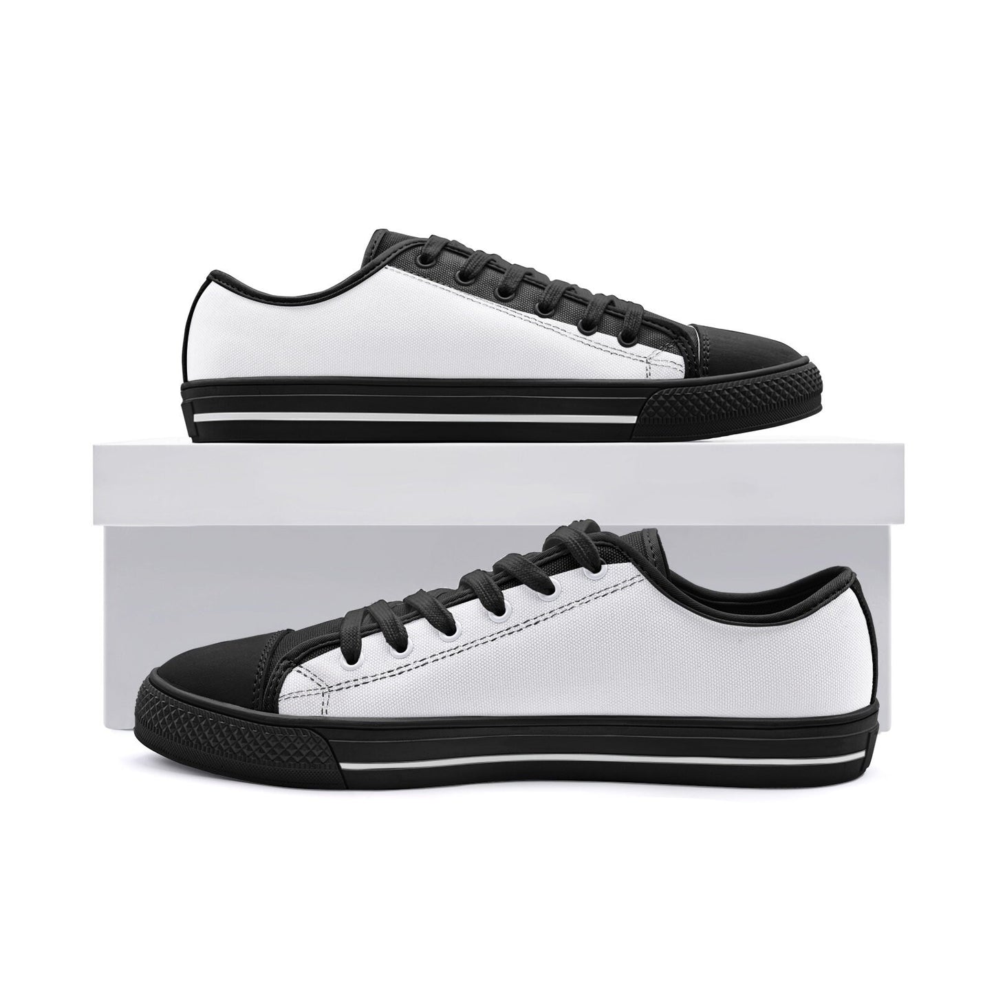 White Casual Sneakers Unisex Low Top Canvas Shoes