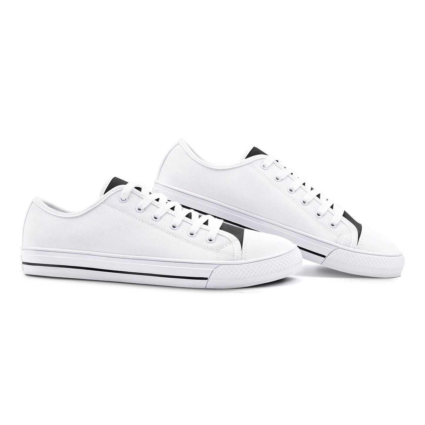 White Casual Sneakers Unisex Low Top Canvas Shoes