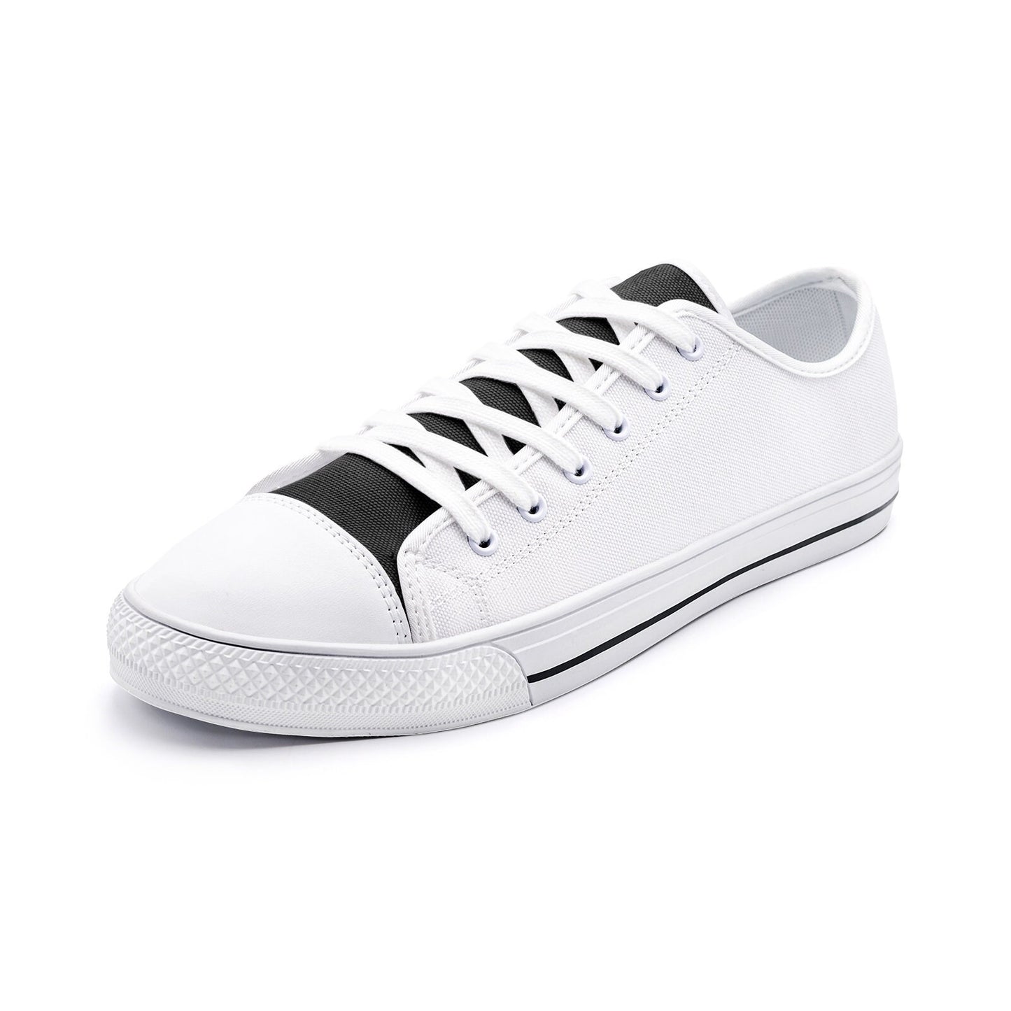 White Casual Sneakers Unisex Low Top Canvas Shoes