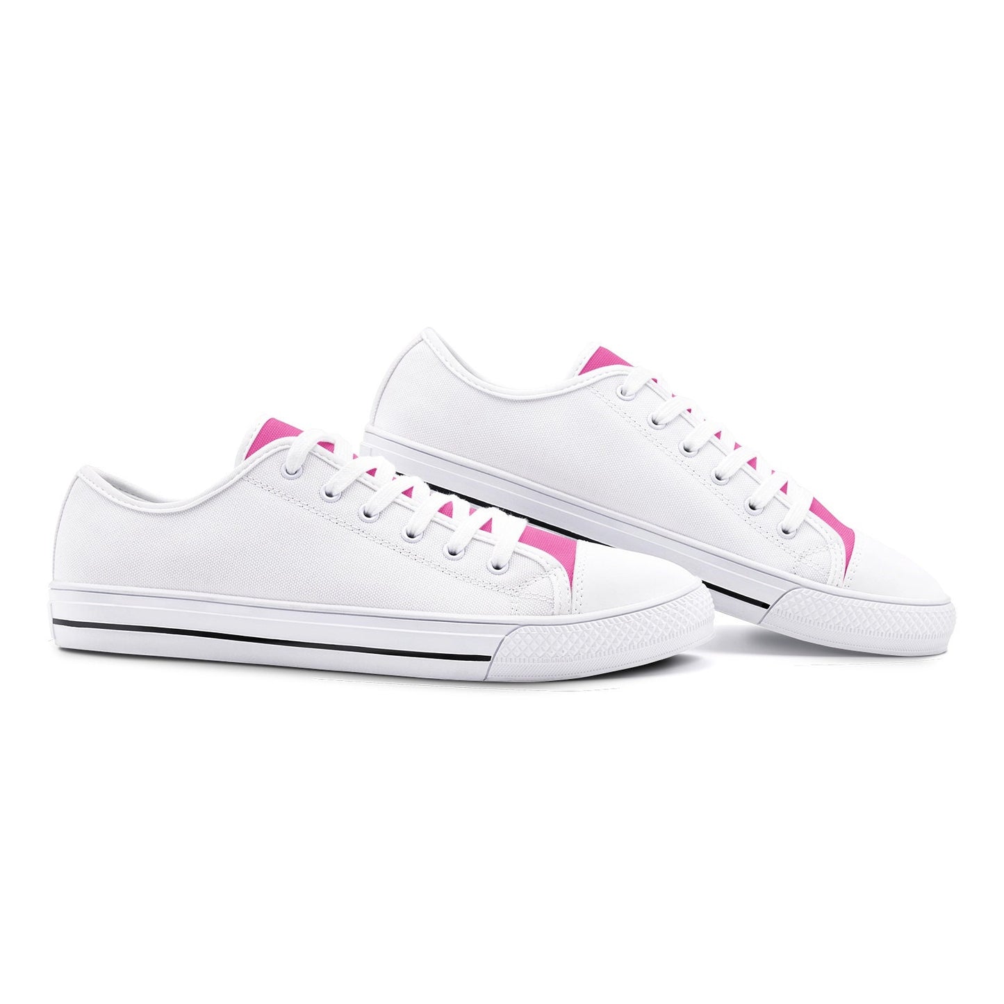 White Casual Sneakers Unisex Low Top Canvas Shoes