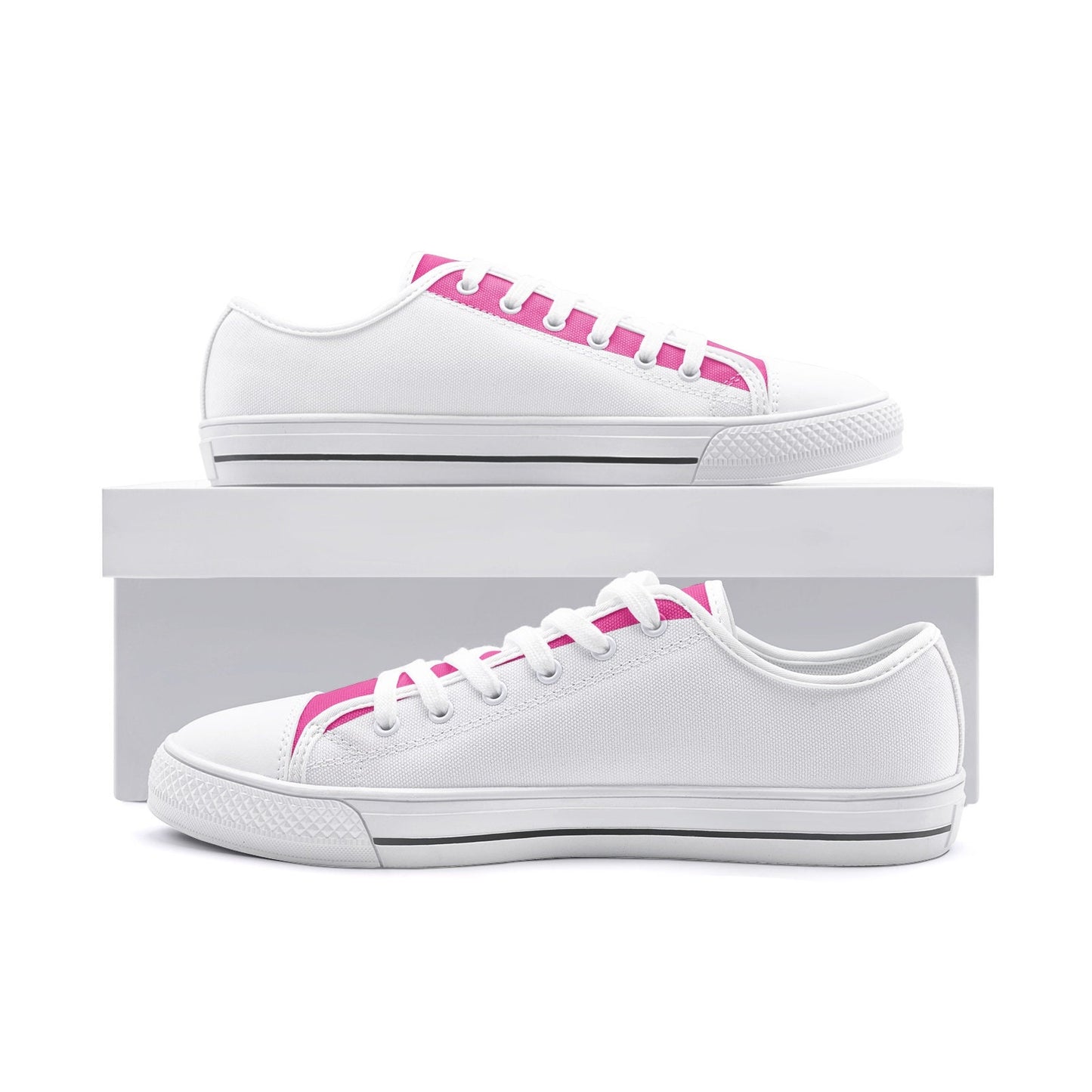 White Casual Sneakers Unisex Low Top Canvas Shoes