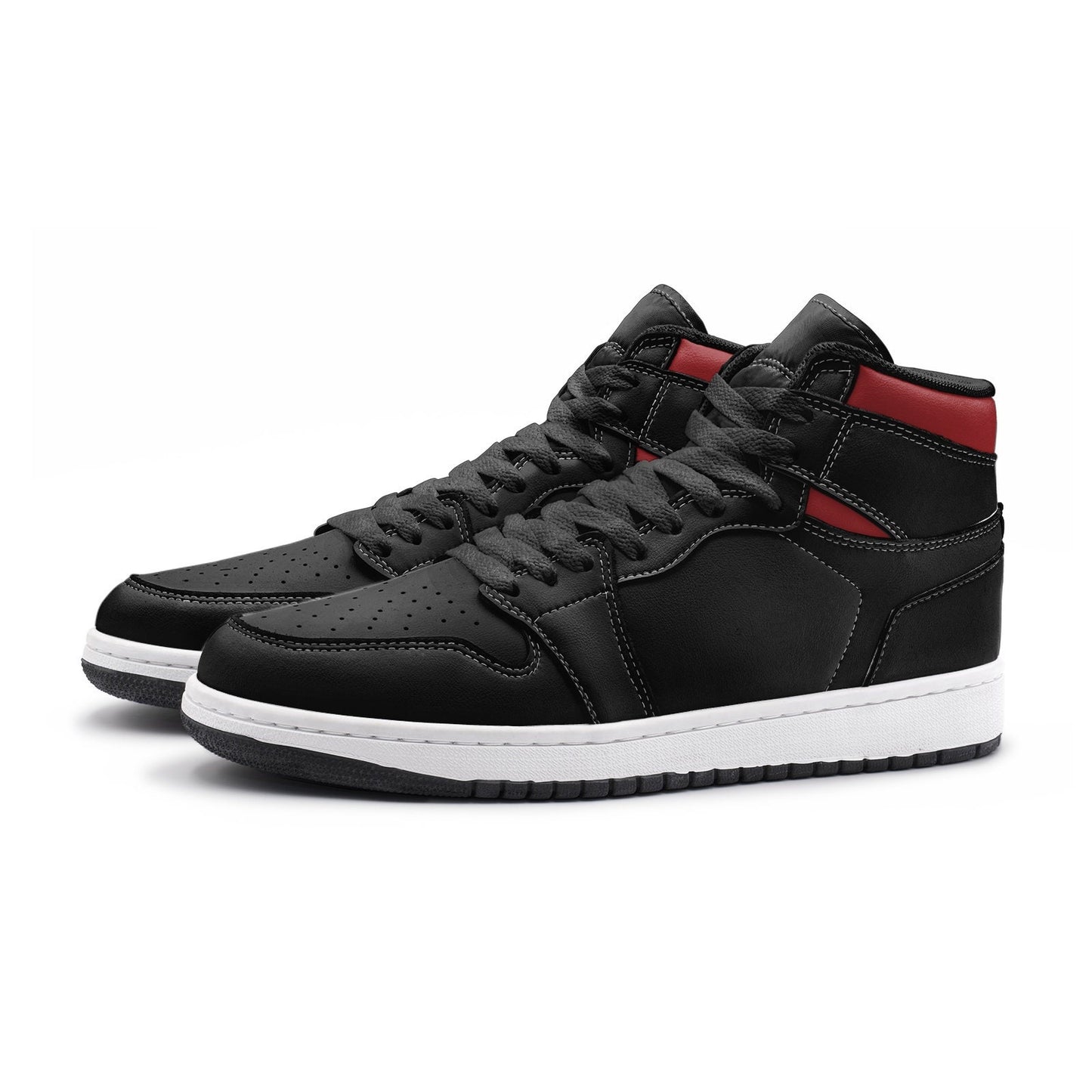 Red and Black High Top Sneakers Unisex High Top Sneakers