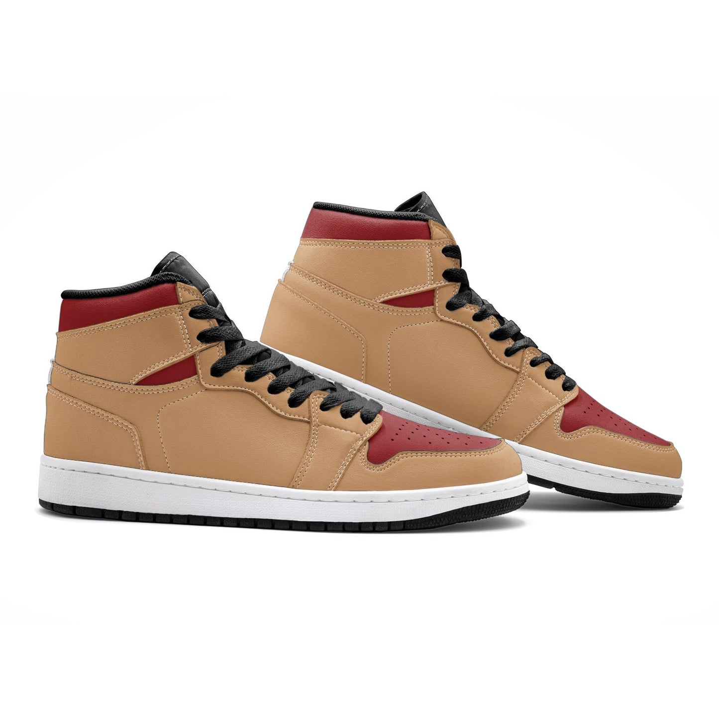 Red and Gold High Tops Unisex Red and Gold Sneakers