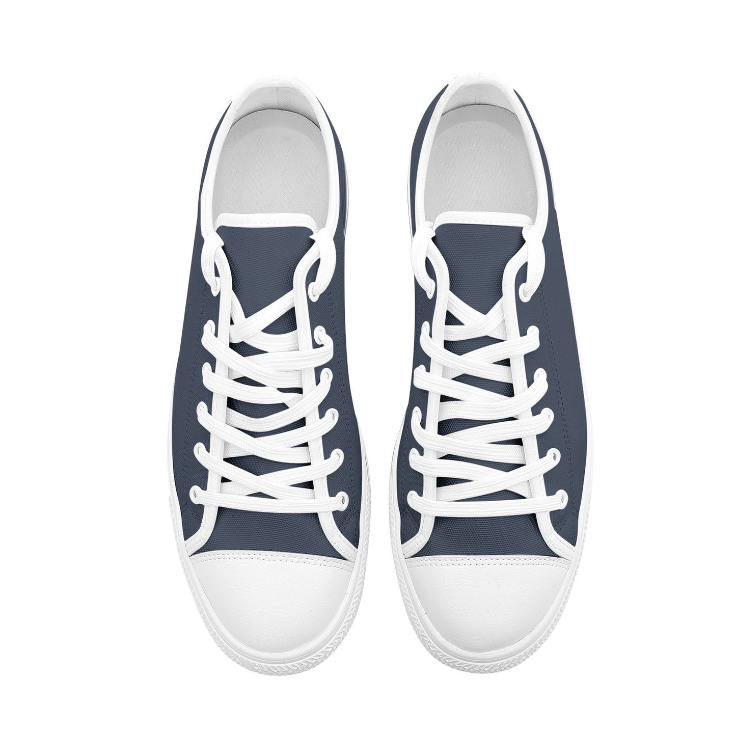 Navy Blue Sneakers Unisex Low Top Canvas Shoes