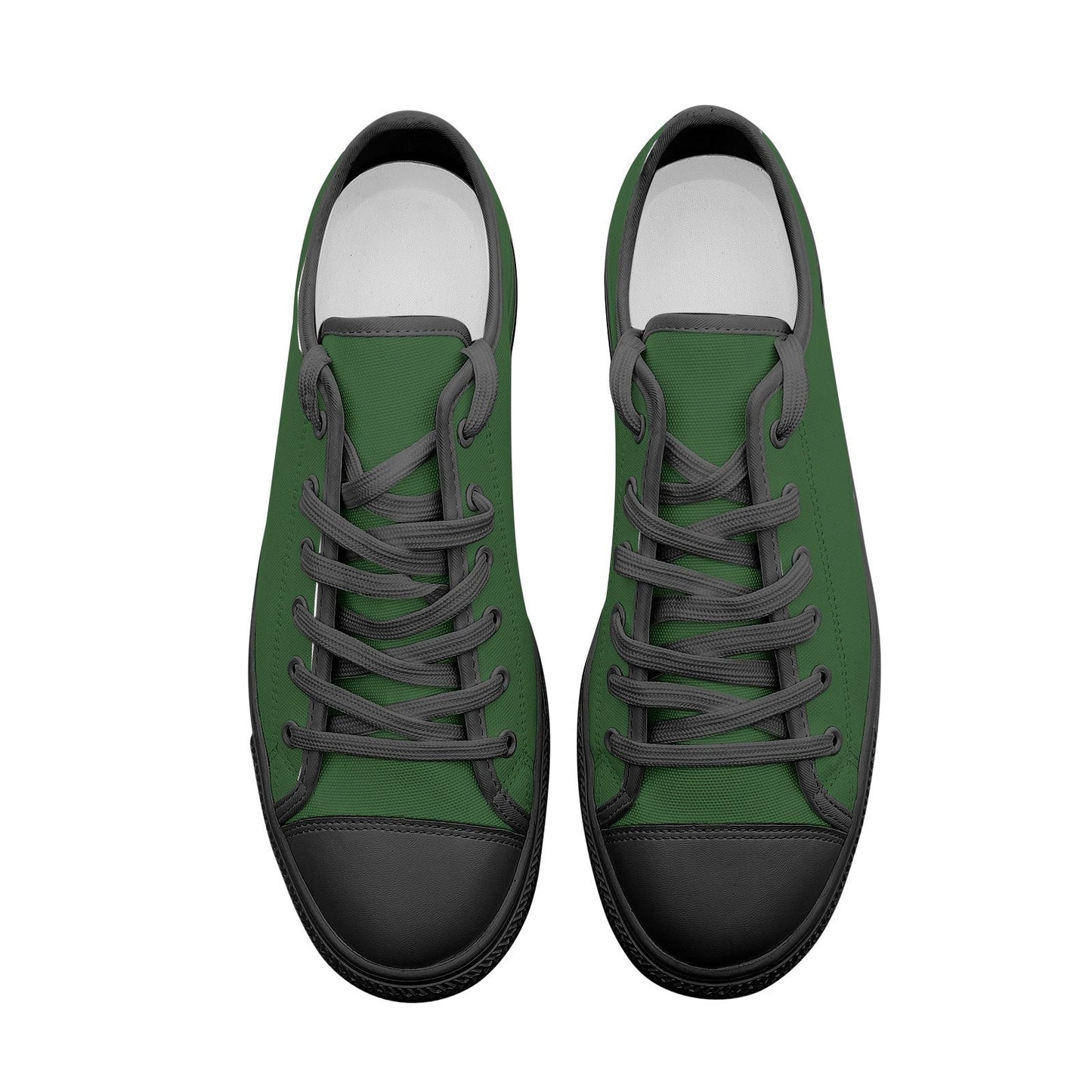 Green Sneakers Unisex Low Top Canvas Shoes