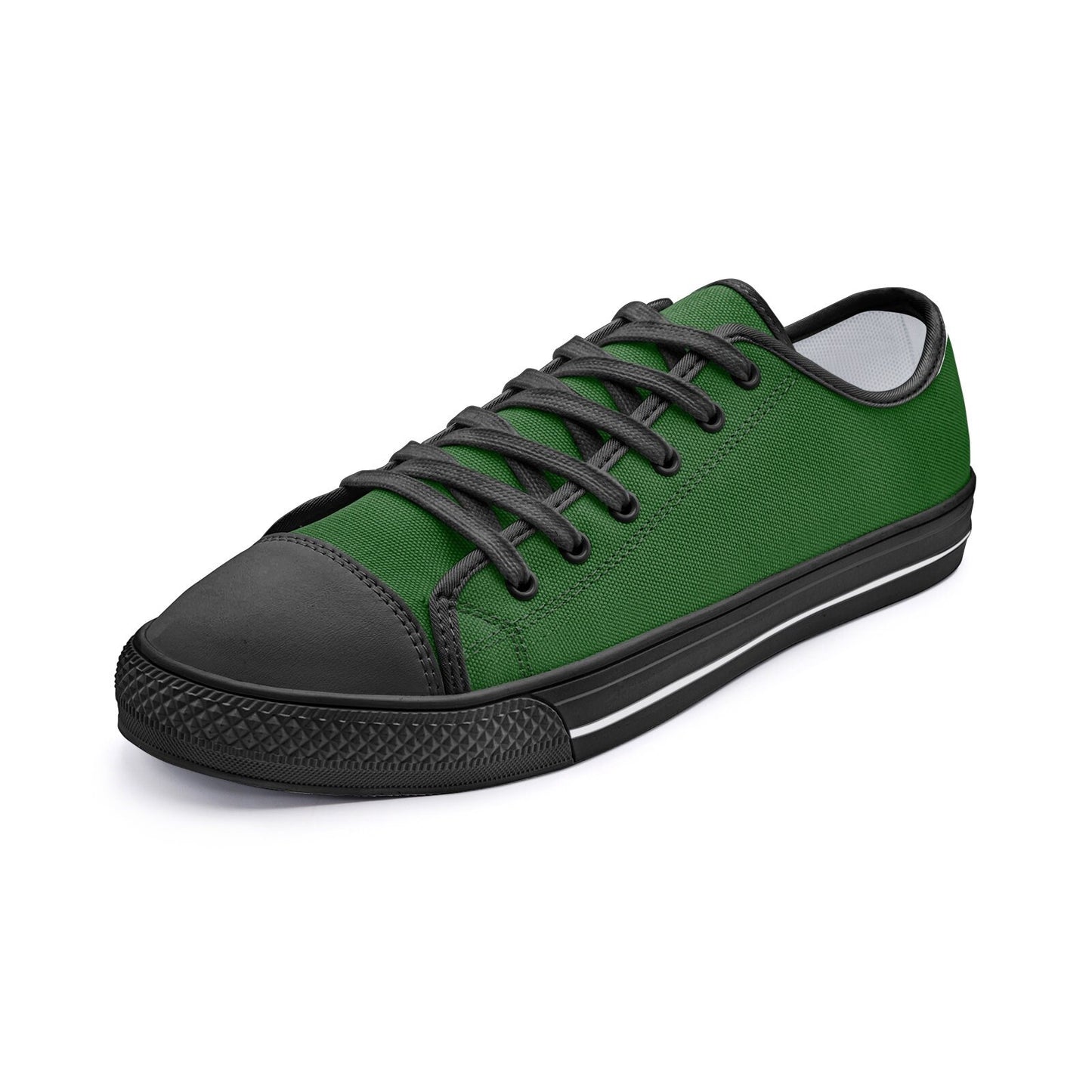 Green Sneakers Unisex Low Top Canvas Shoes