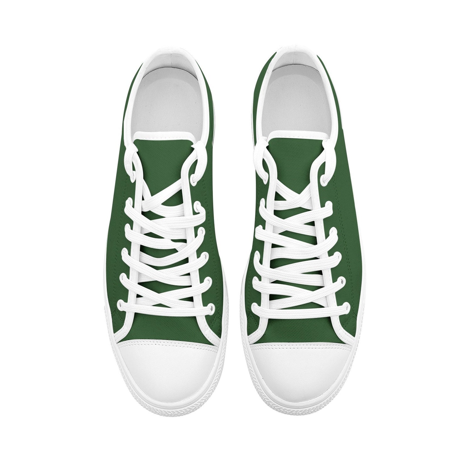 Green Sneakers Unisex Low Top Canvas Shoes