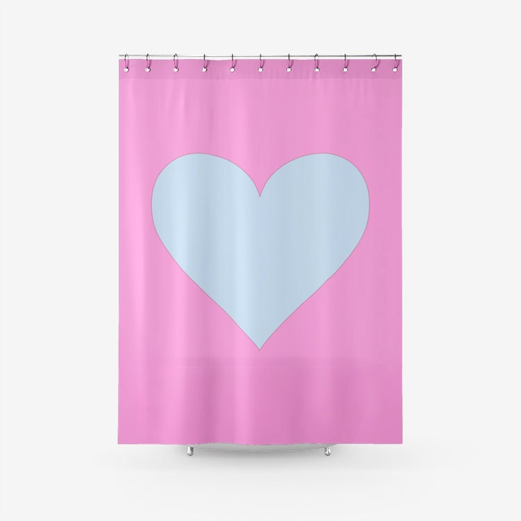 Pink Shower Curtains Textured Fabric Shower Curtain Printed Bathroom Curtains