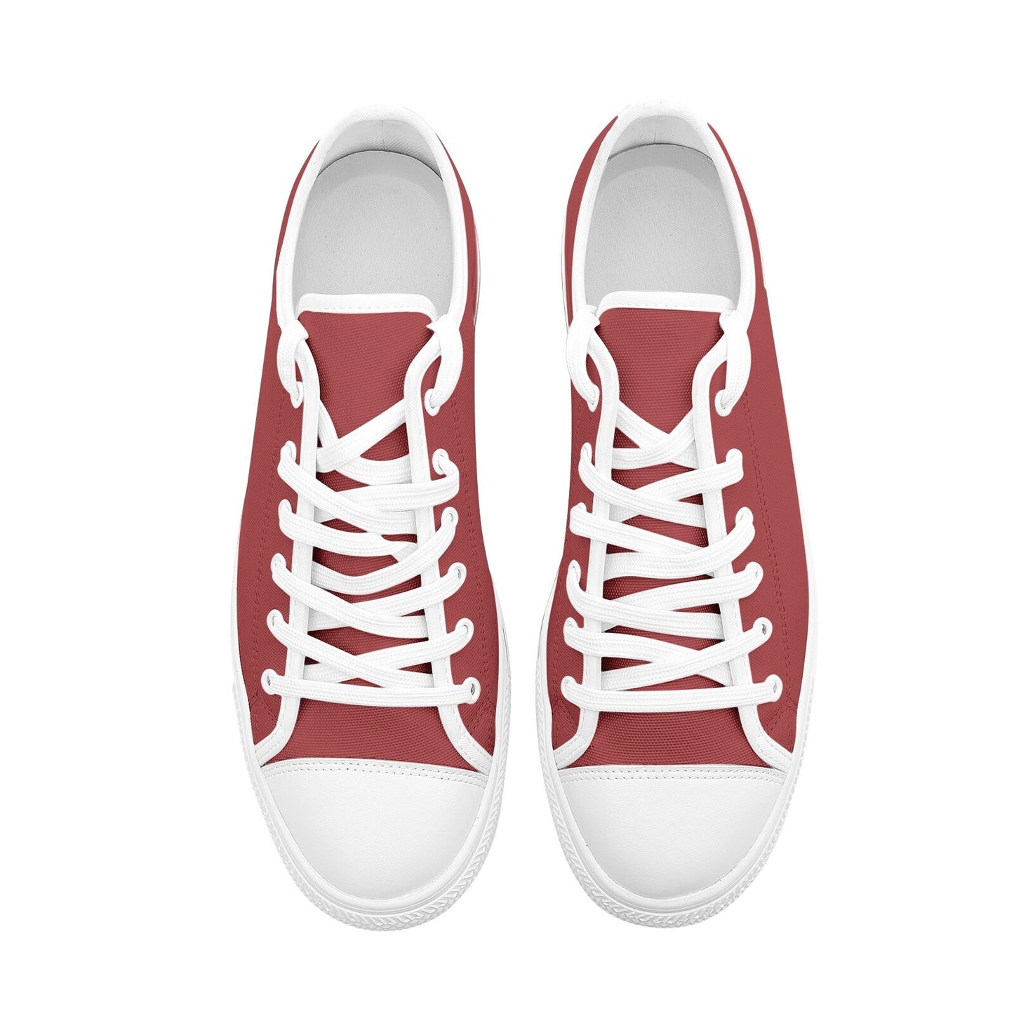 Red Sneakers Unisex Low Top Red Canvas Shoes