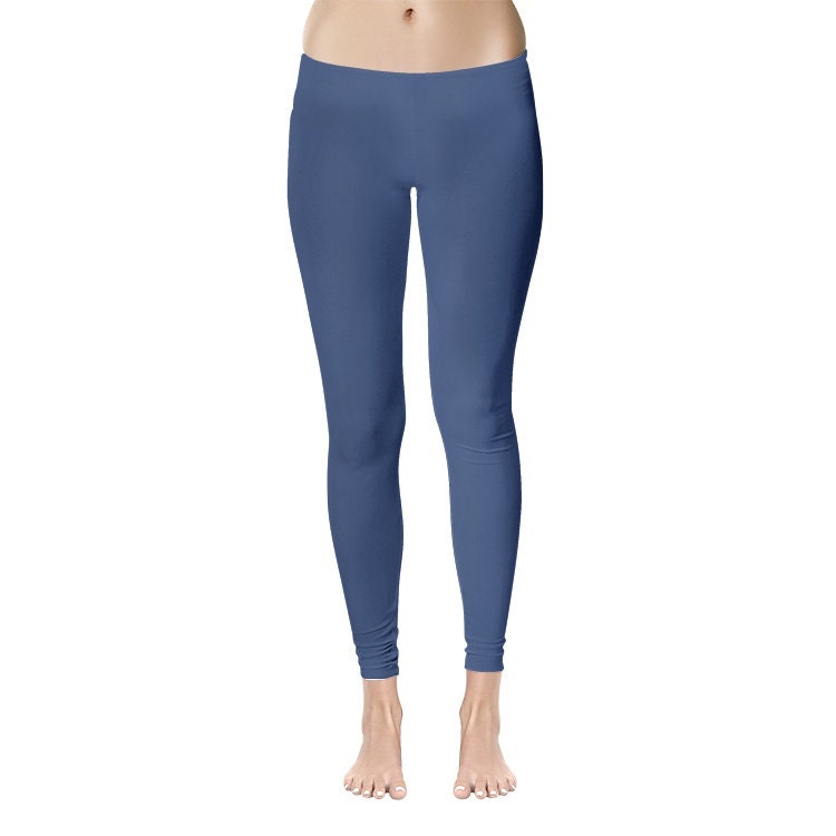 Blue Leggings Women's Temp Control Cotton Leggings
