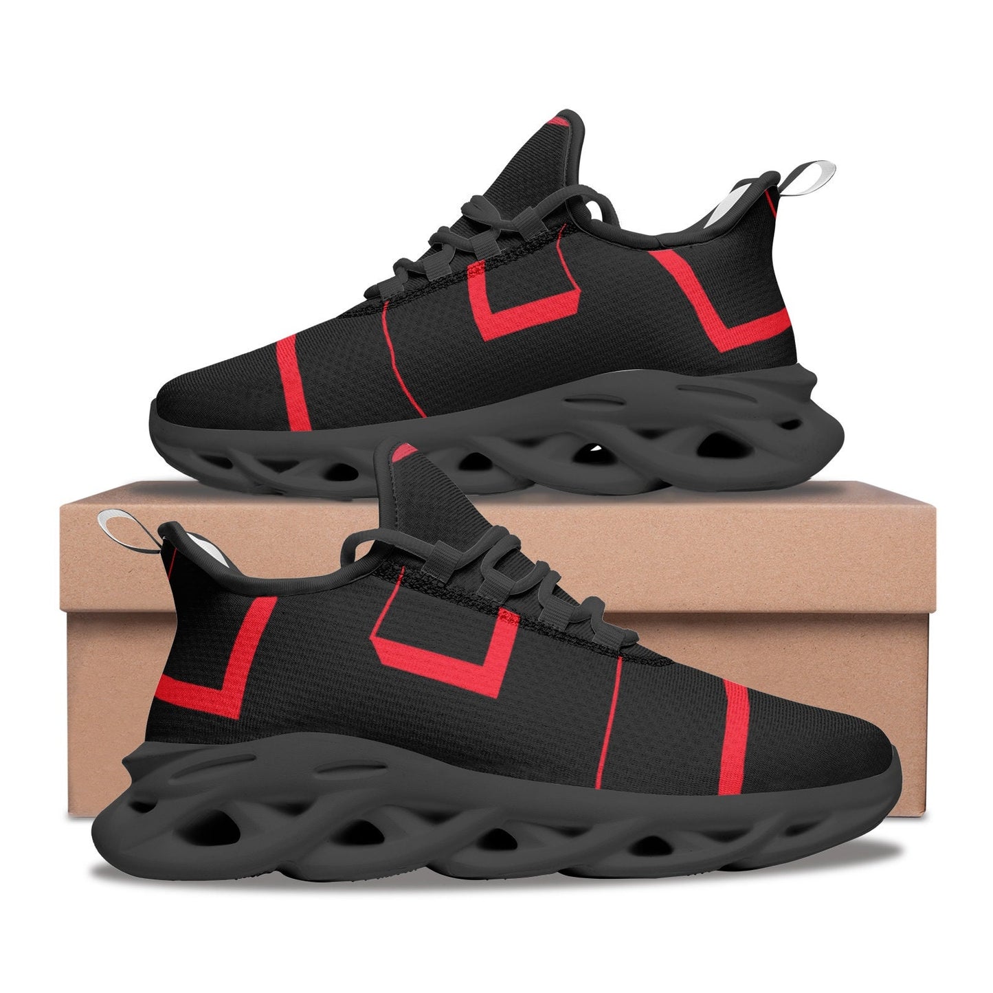 Black Sneakers Unisex Bounce Mesh Knit Sneakers
