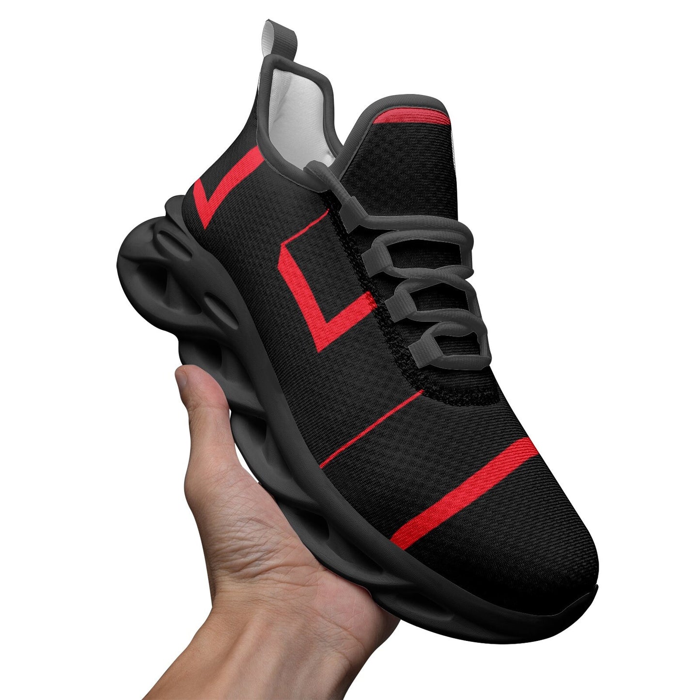 Black Sneakers Unisex Bounce Mesh Knit Sneakers
