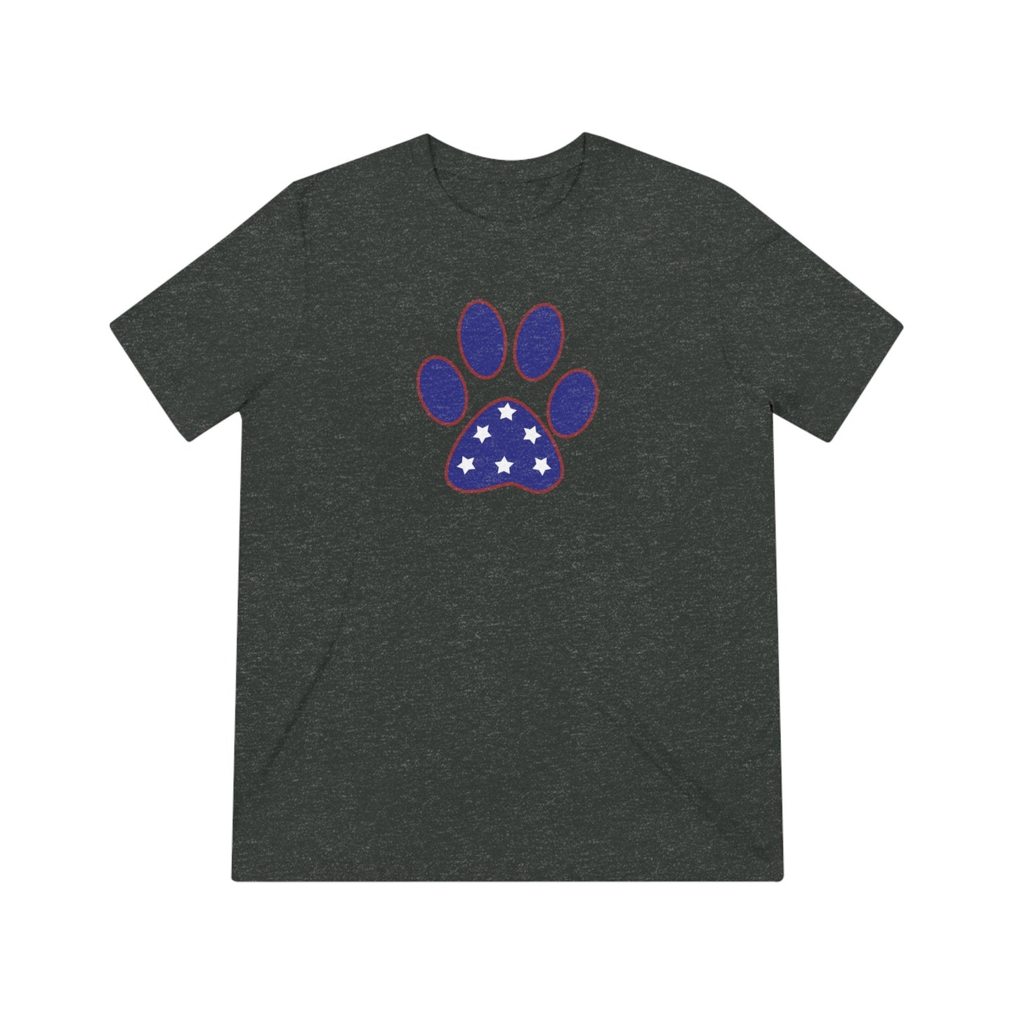 Unisex Paw Print Triblend Tee-Shirts
