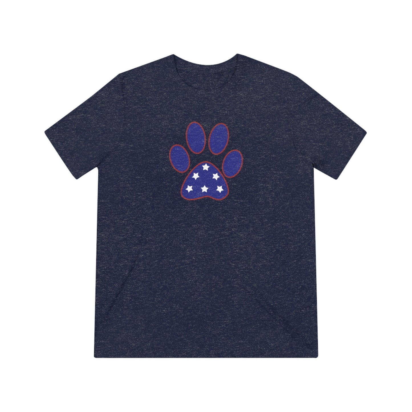 Unisex Paw Print Triblend Tee-Shirts