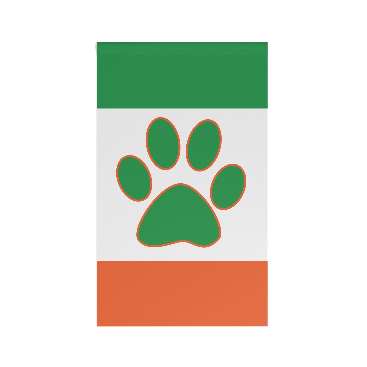 Irish Paw Print Patriotic Flags