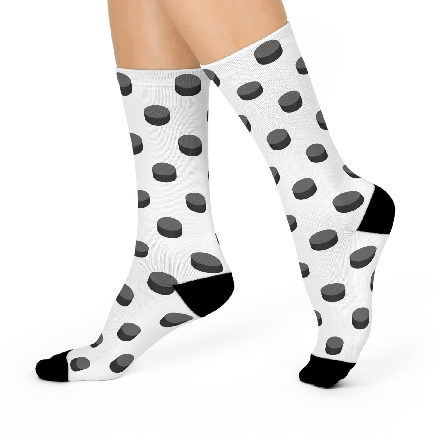 Cushioned Crew Socks Hockey Theme Socks