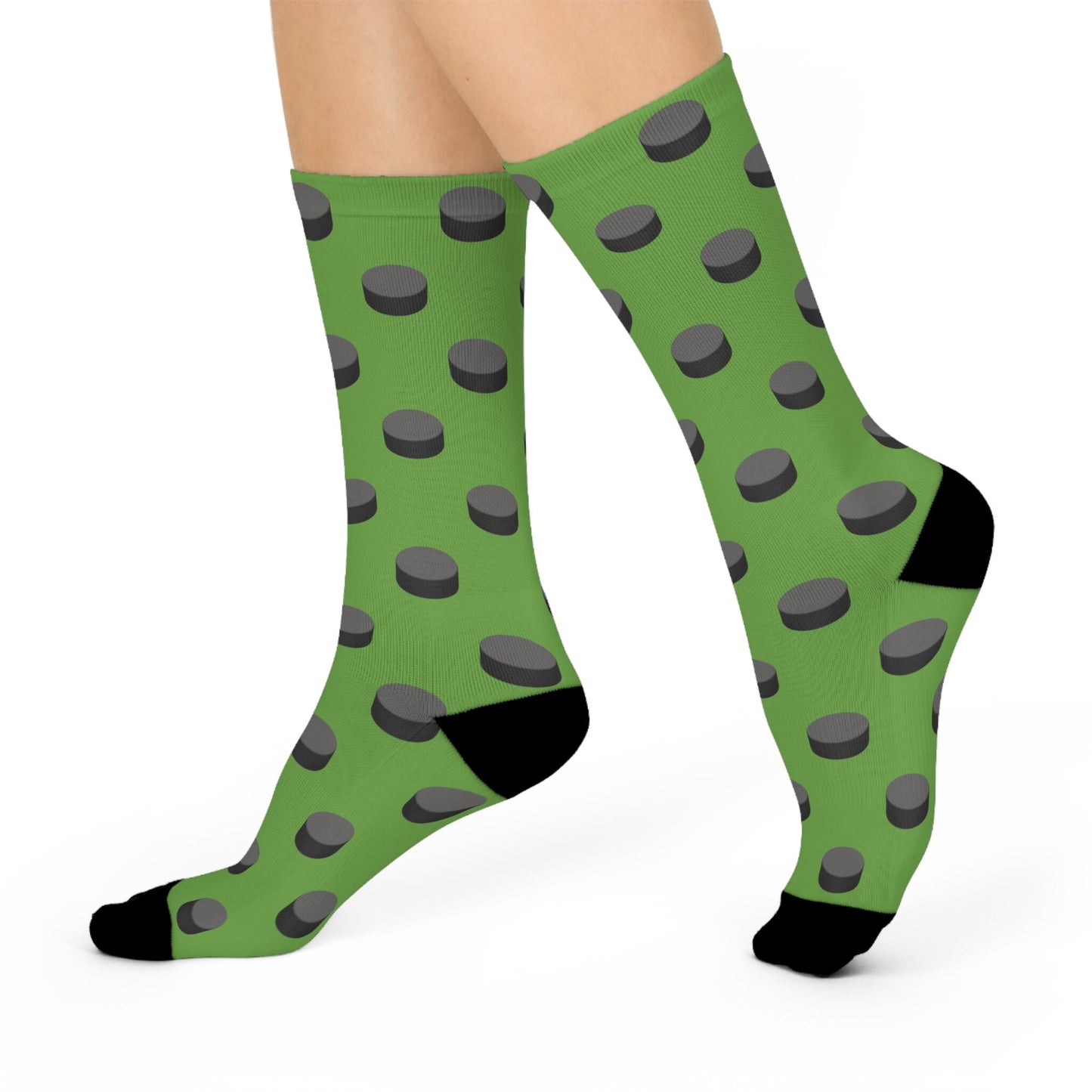 Cushioned Crew Socks Hockey Theme Socks