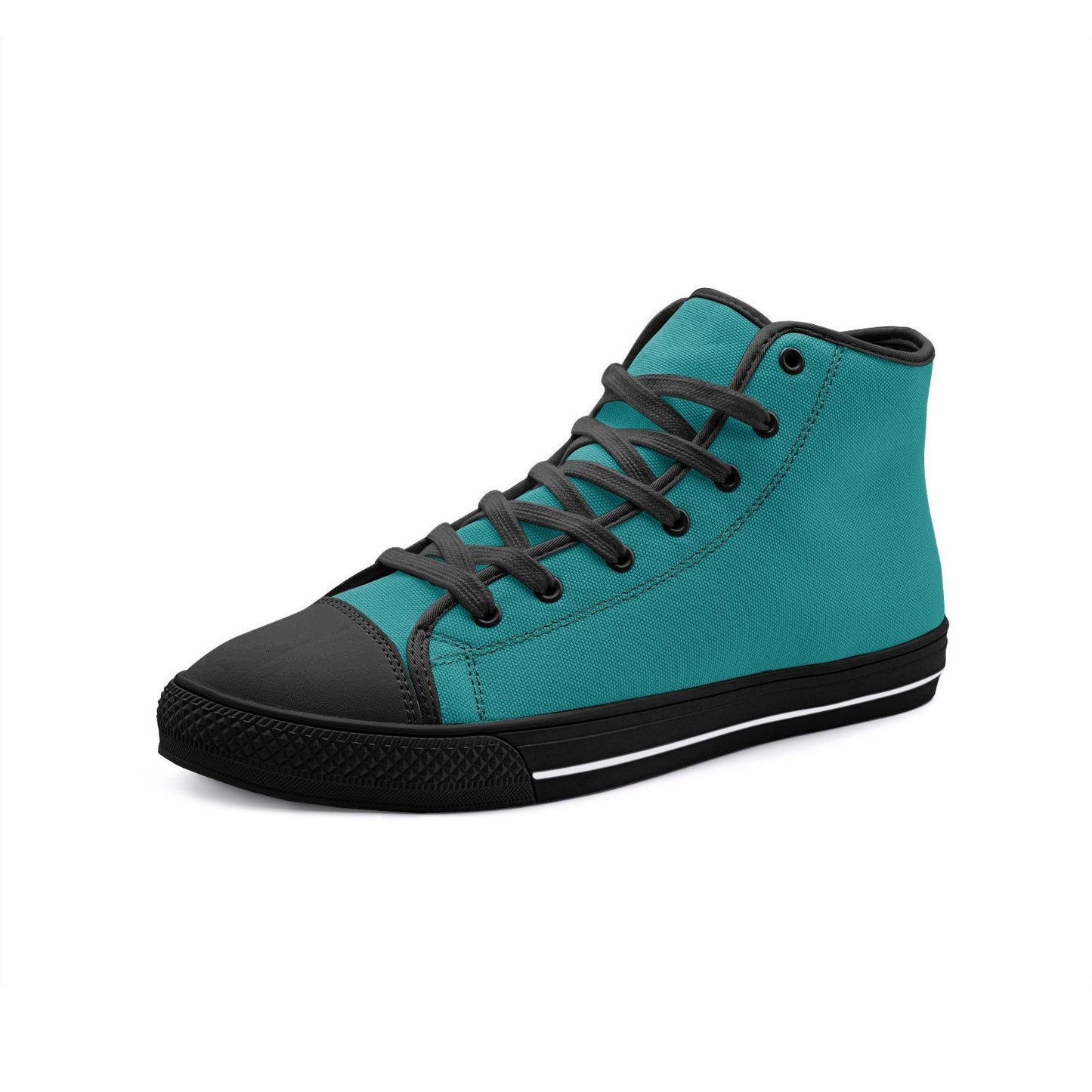 Teal High Top Sneakers Canvas Shoes Unisex