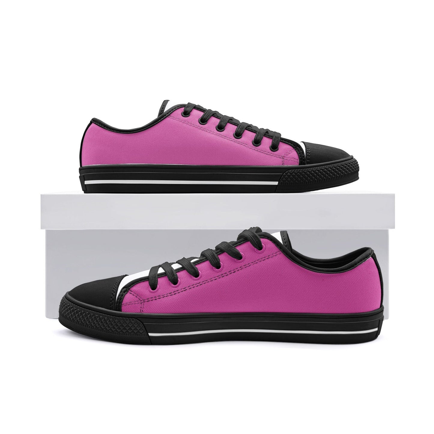 Pink Sneakers Unisex Low Top Canvas Shoes