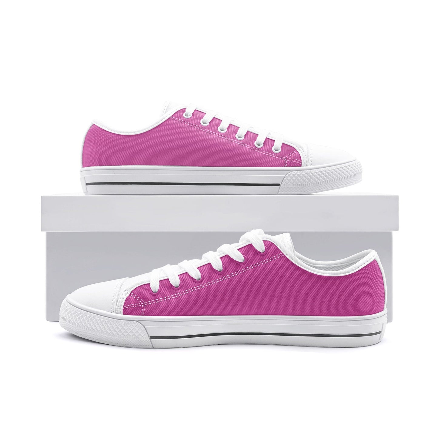Pink Sneakers Unisex Low Top Canvas Shoes