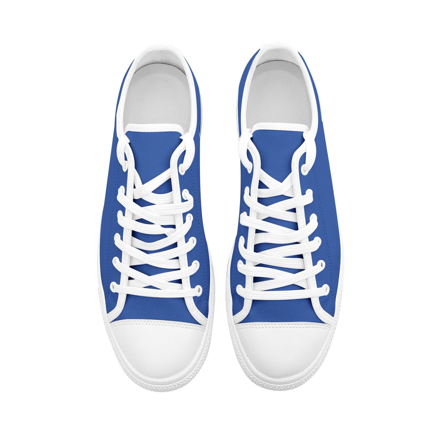 Blue Sneakers Unisex Low Top Canvas Shoes
