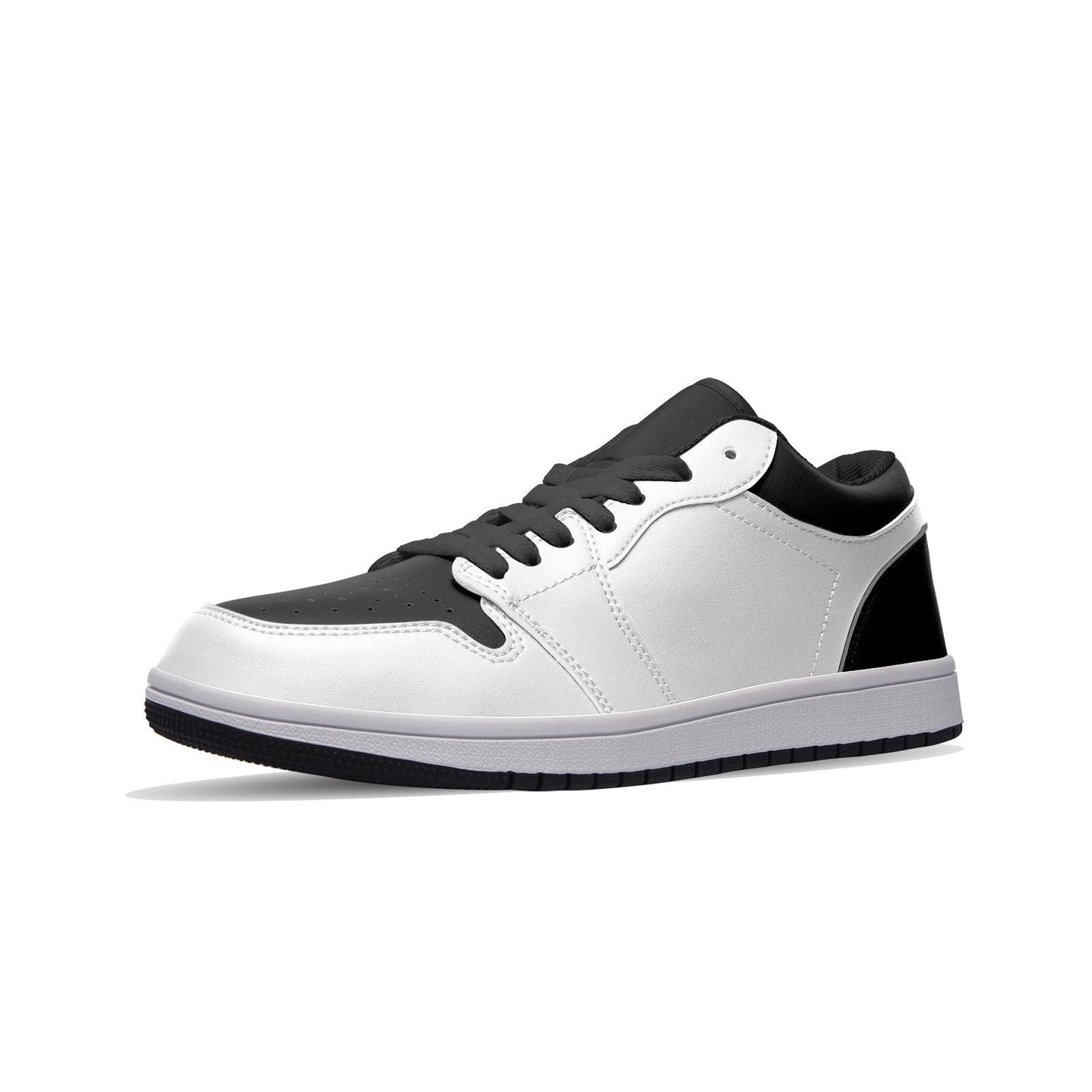 Black and White Sneakers Unisex Low Top Leather Sneakers