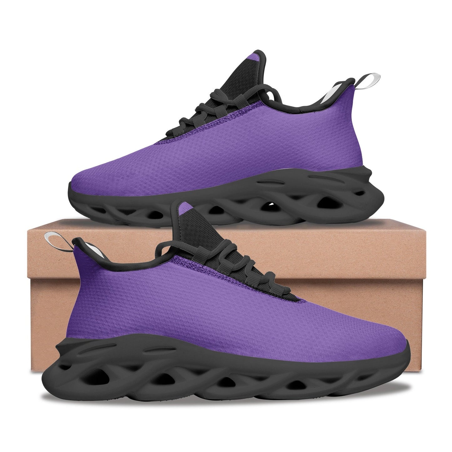 Purple Sneakers Unisex Bounce Mesh Knit Sneakers