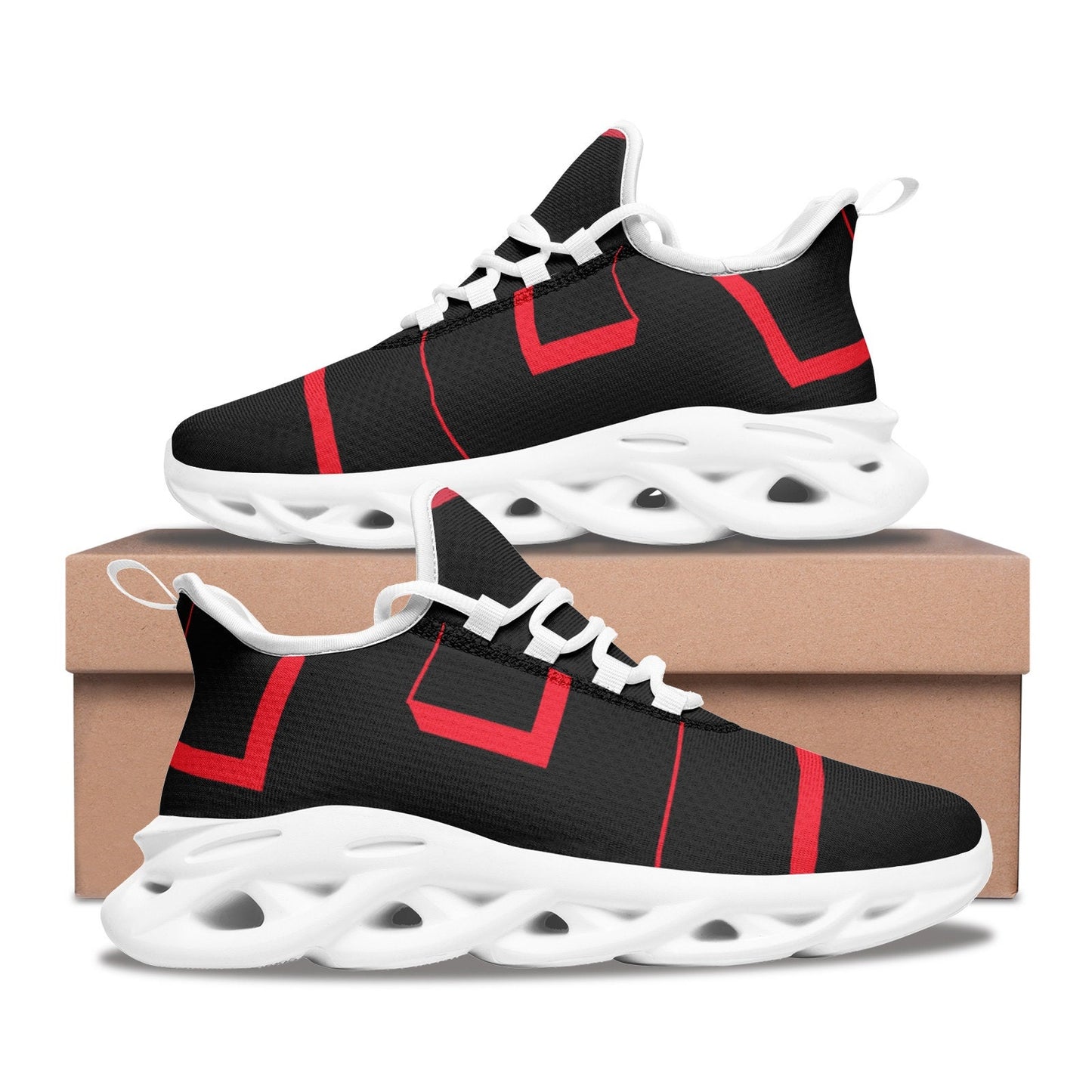 Black Sneakers Unisex Bounce Mesh Knit Sneakers