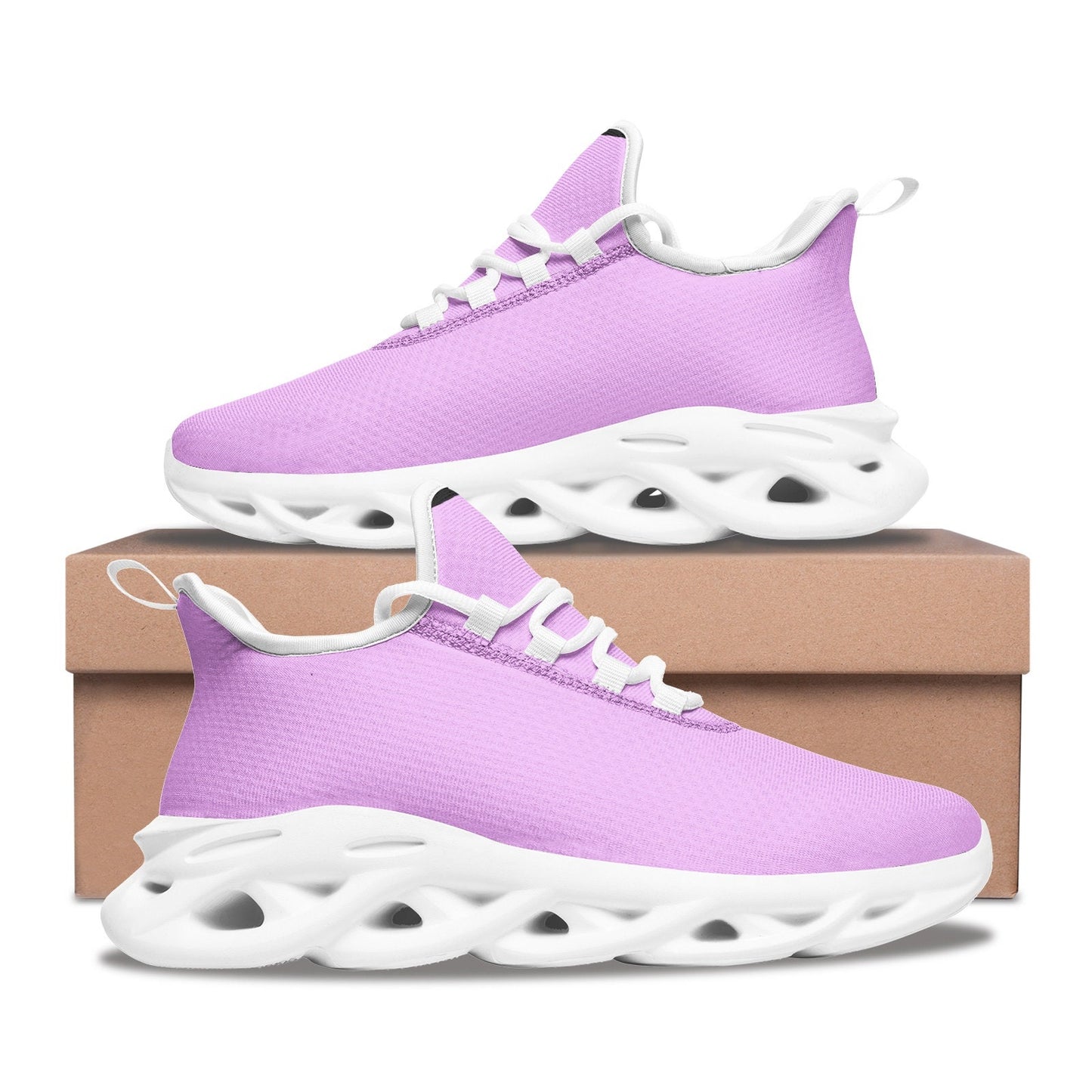 Pink Sneakers Unisex Bounce Mesh Knit Sneakers