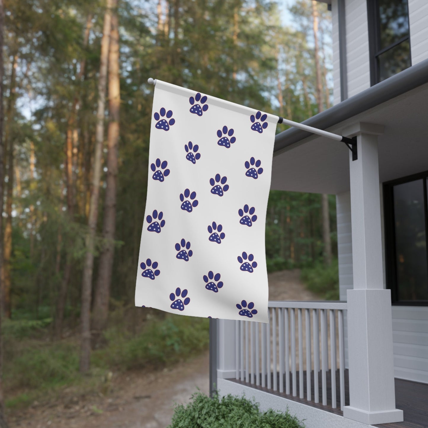 Paw Print Patriotic Flags