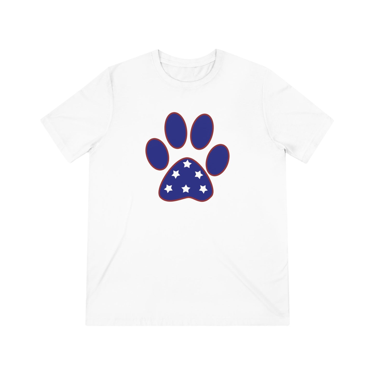 Unisex Paw Print Triblend Tee-Shirts