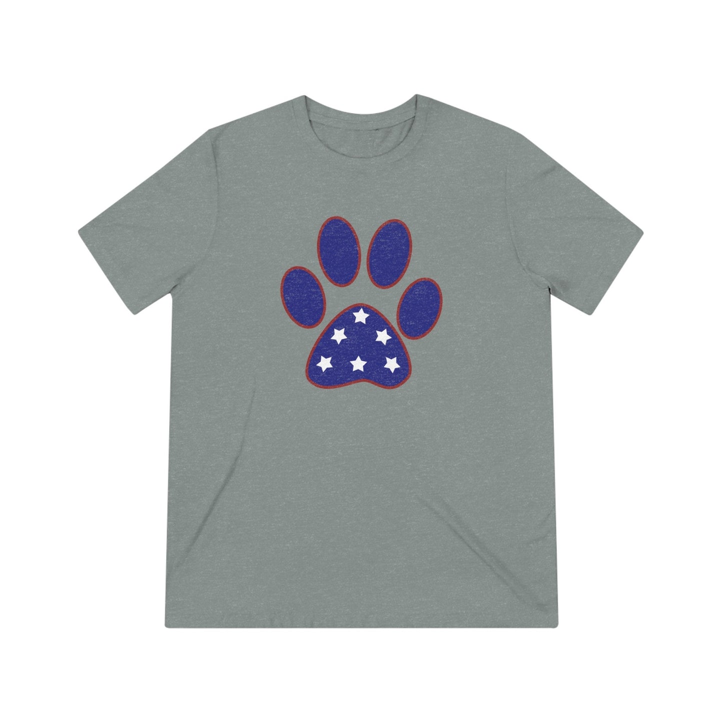 Unisex Paw Print Triblend Tee-Shirts